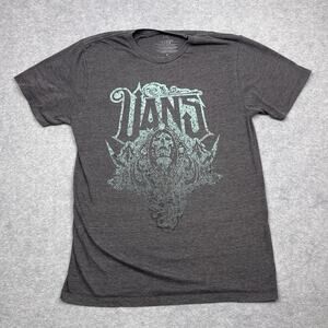 Vans Graphic T-Shirt Men's Size Medium Gray Short Sleeve Y2k
